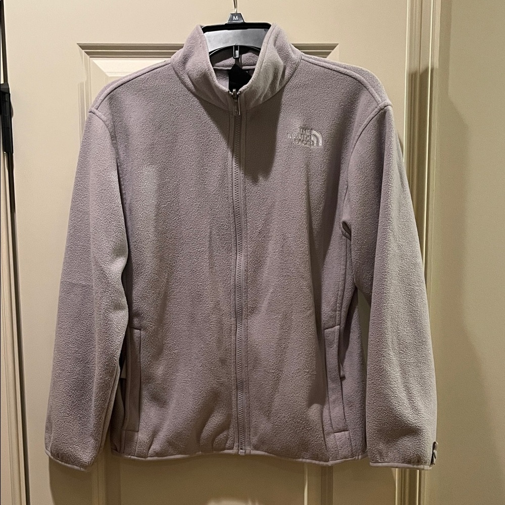 Gray The North Fave fleece jacket.  Girl’s Size Large.